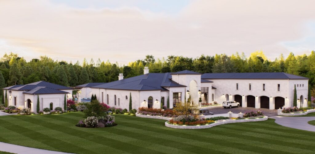side view modern custom home