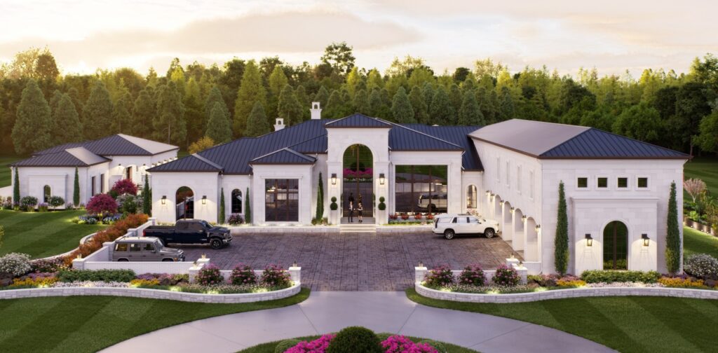 front view - modern custom home