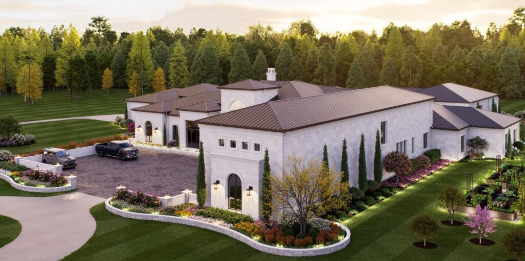 side view modern custom home